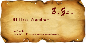 Billes Zsombor névjegykártya