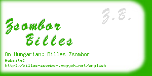 zsombor billes business card